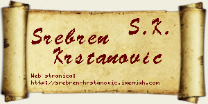 Srebren Krstanović vizit kartica